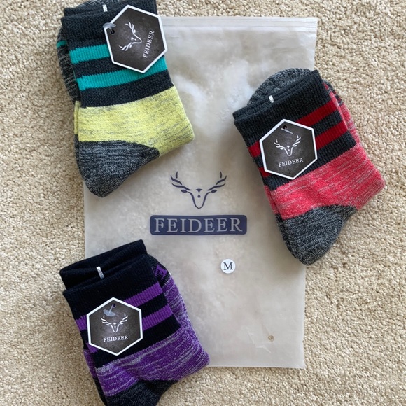 Accessories - Feideer Hiking Walking Socks, set of 3, NWT